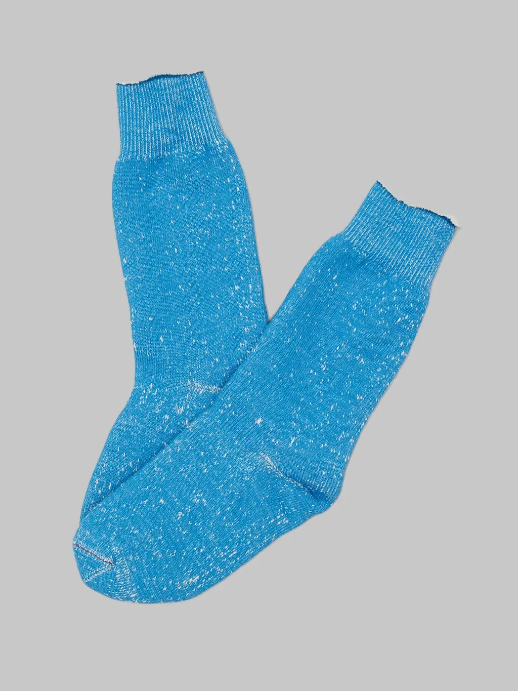 ROTOTO Double Face Crew Socks Merino Wool & Organic Cotton Blue