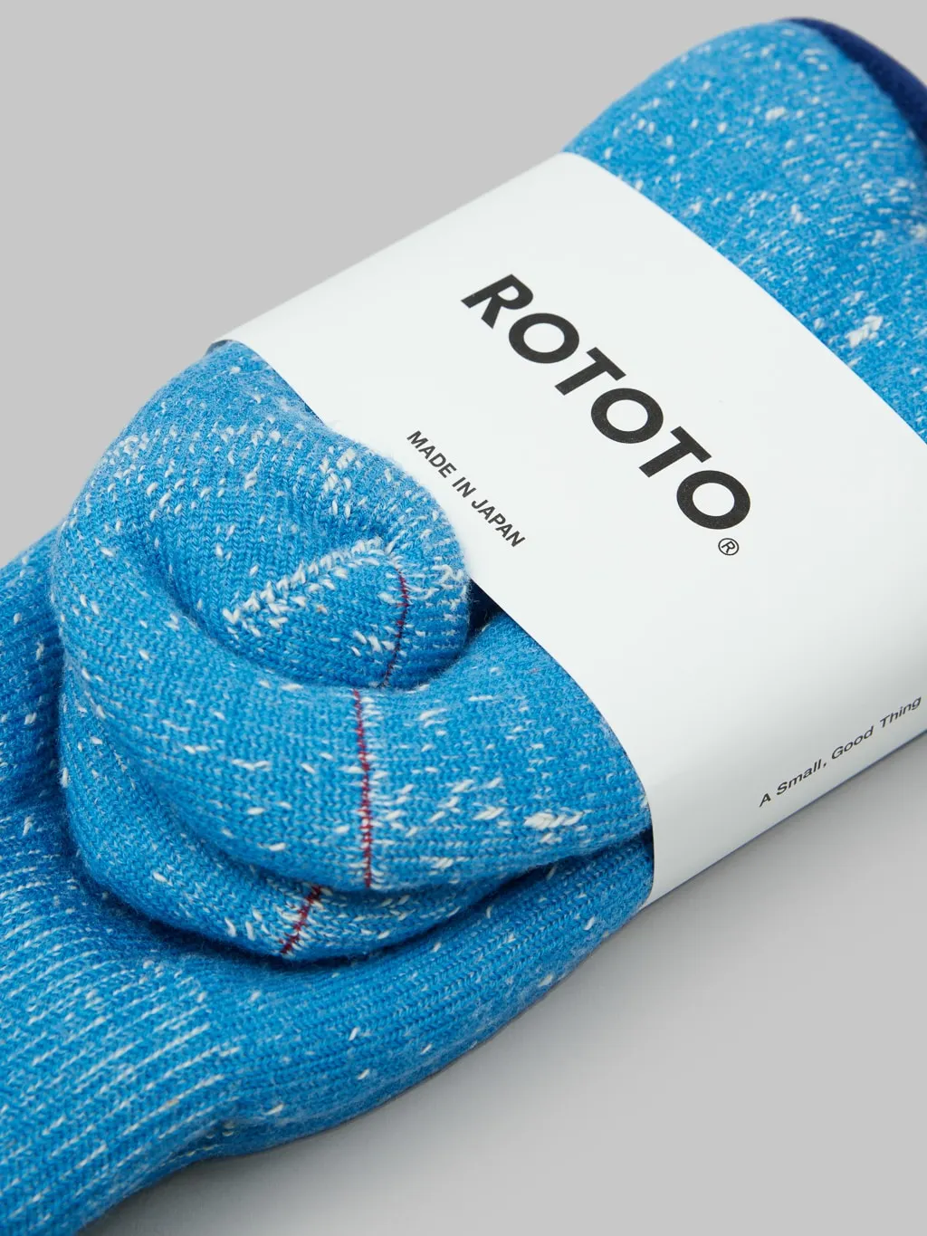 ROTOTO Double Face Crew Socks Merino Wool & Organic Cotton Blue