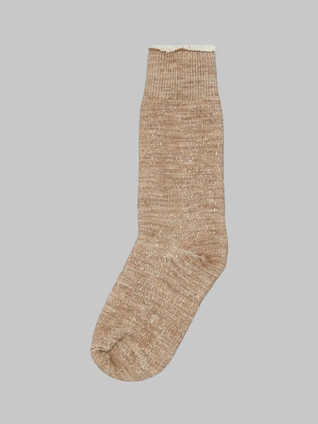 ROTOTO Double Face Crew Socks Merino Wool & Organic Cotton Camel