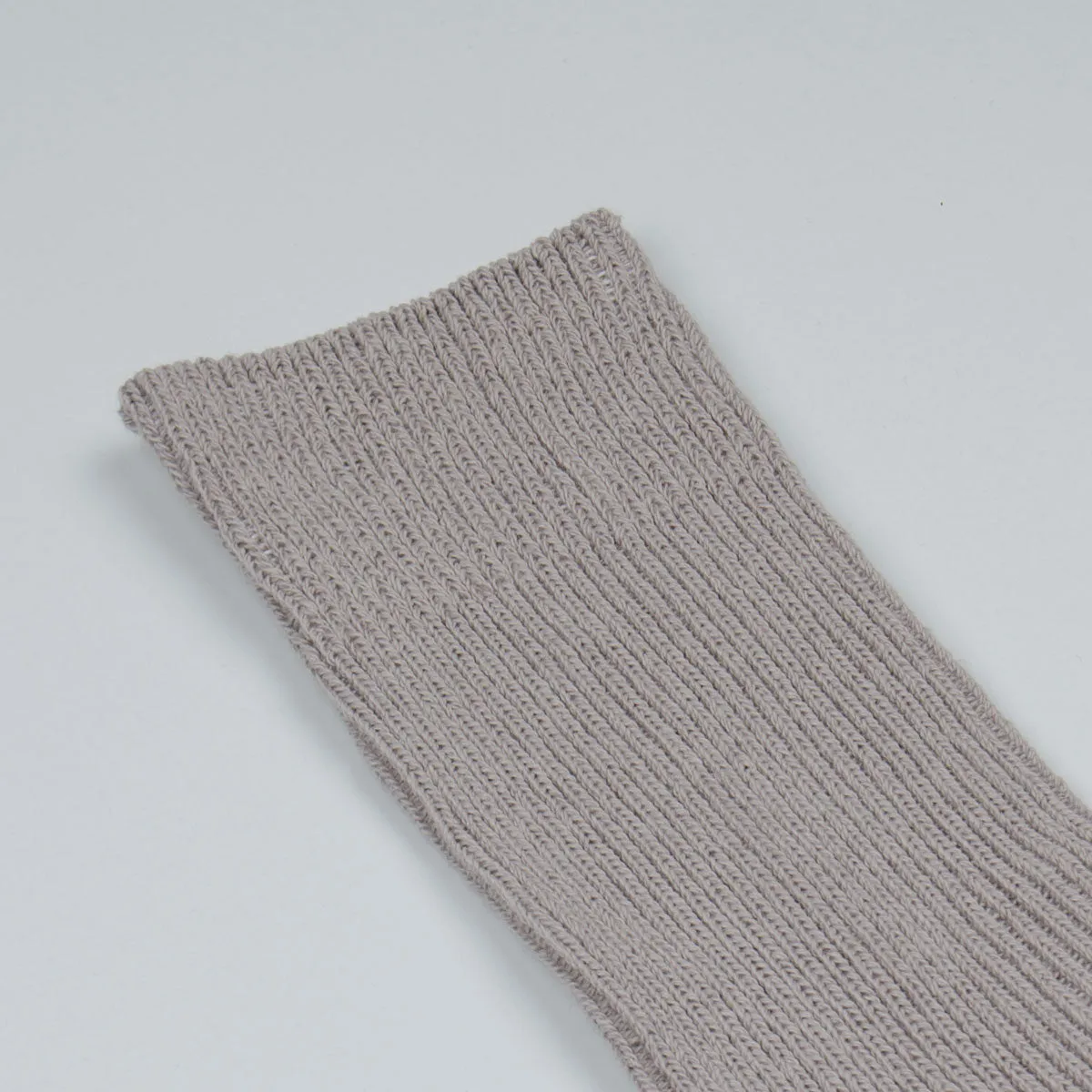 RoToTo - Recycled Cotton Ribbed Crew Socks - Gray