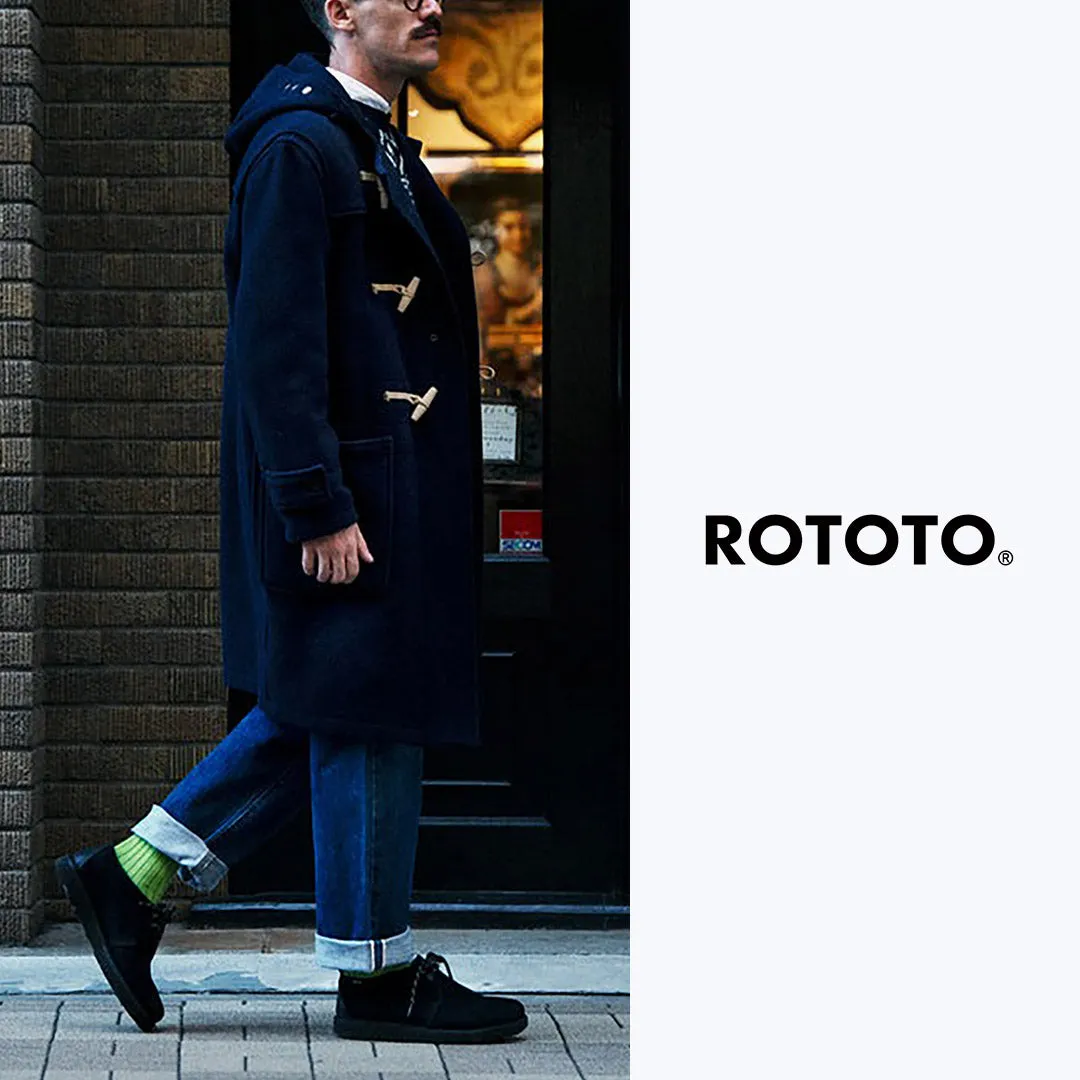 ROTOTO（ロトト） R1327 コットンウール リブクルーソックス / 靴下 メンズ レディース 冬 厚手 無地 日本製 COTTON WOOL RIBBED CREW SOCKS