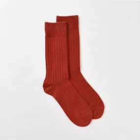 ROTOTO（ロトト） R1327 コットンウール リブクルーソックス / 靴下 メンズ レディース 冬 厚手 無地 日本製 COTTON WOOL RIBBED CREW SOCKS