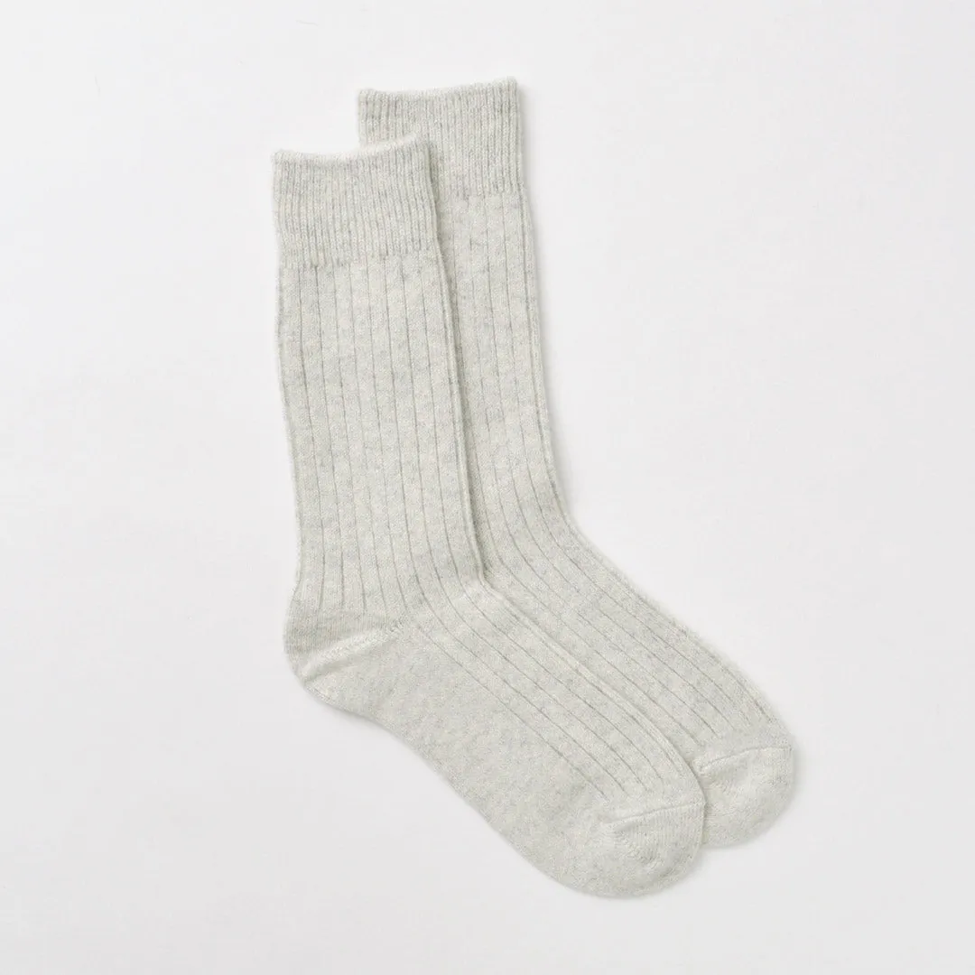 ROTOTO（ロトト） R1327 コットンウール リブクルーソックス / 靴下 メンズ レディース 冬 厚手 無地 日本製 COTTON WOOL RIBBED CREW SOCKS