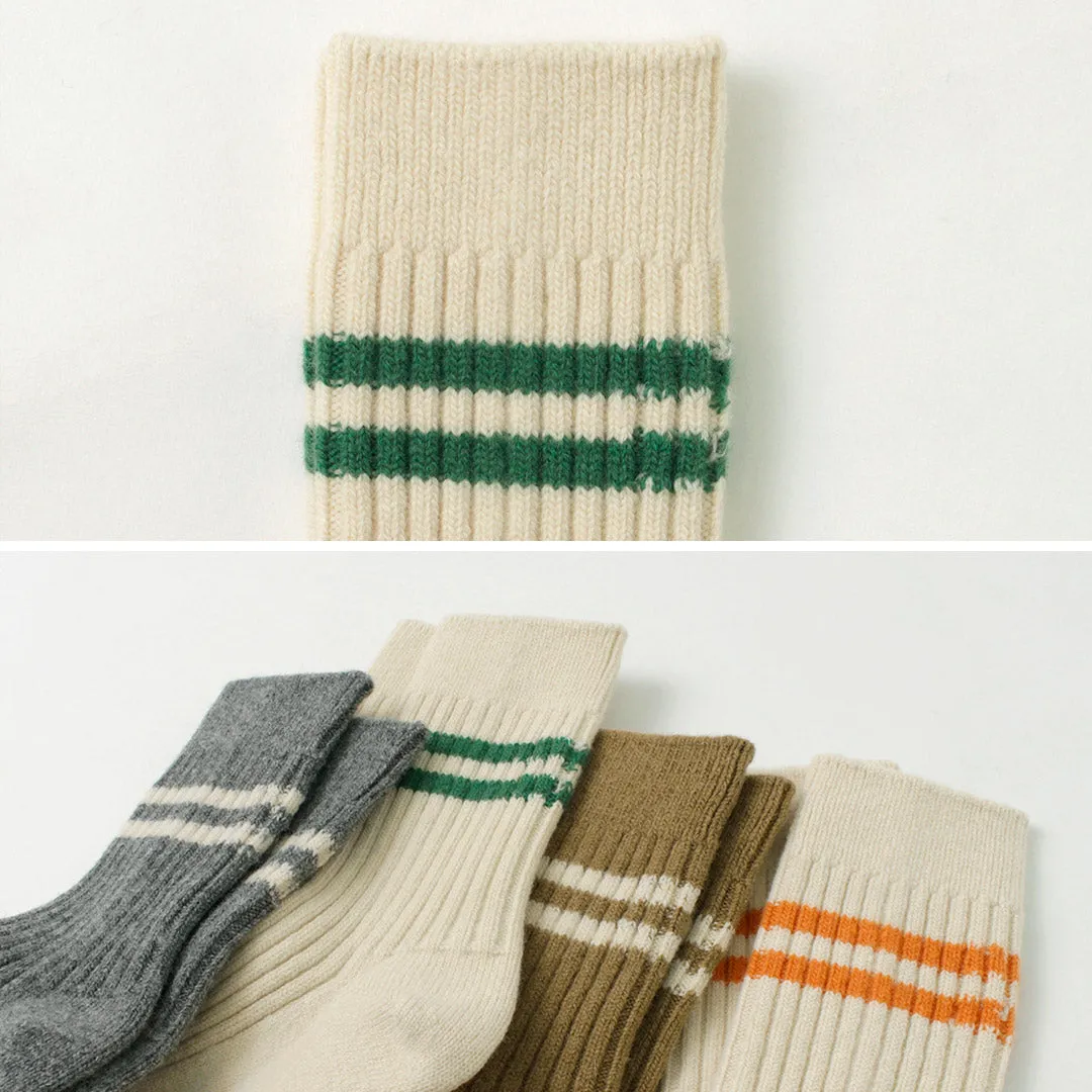 ROTOTO（ロトト） メリノラムウール ストライプソックス / メンズ レディース 靴下 ウール 日本製 MERINO LAMBS WOOL STRIPE SOCKS