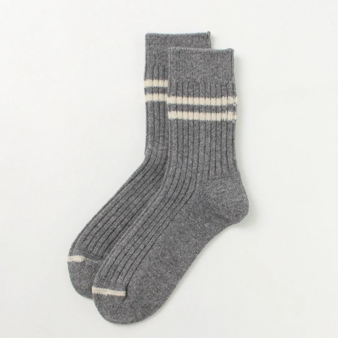 ROTOTO（ロトト） メリノラムウール ストライプソックス / メンズ レディース 靴下 ウール 日本製 MERINO LAMBS WOOL STRIPE SOCKS