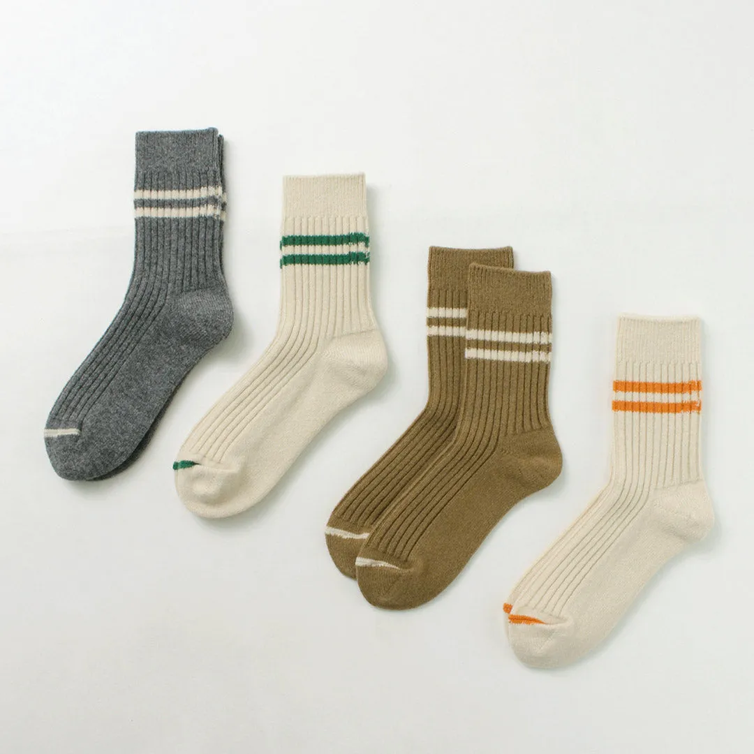 ROTOTO（ロトト） メリノラムウール ストライプソックス / メンズ レディース 靴下 ウール 日本製 MERINO LAMBS WOOL STRIPE SOCKS