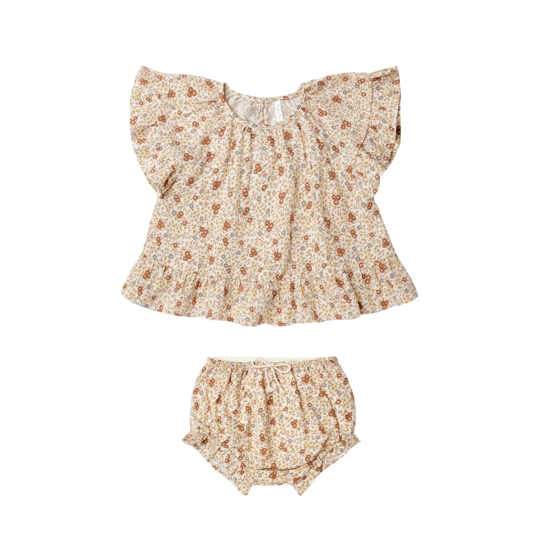 Rylee + Cru Butterfly Top and Bloomer Set - Flower Field