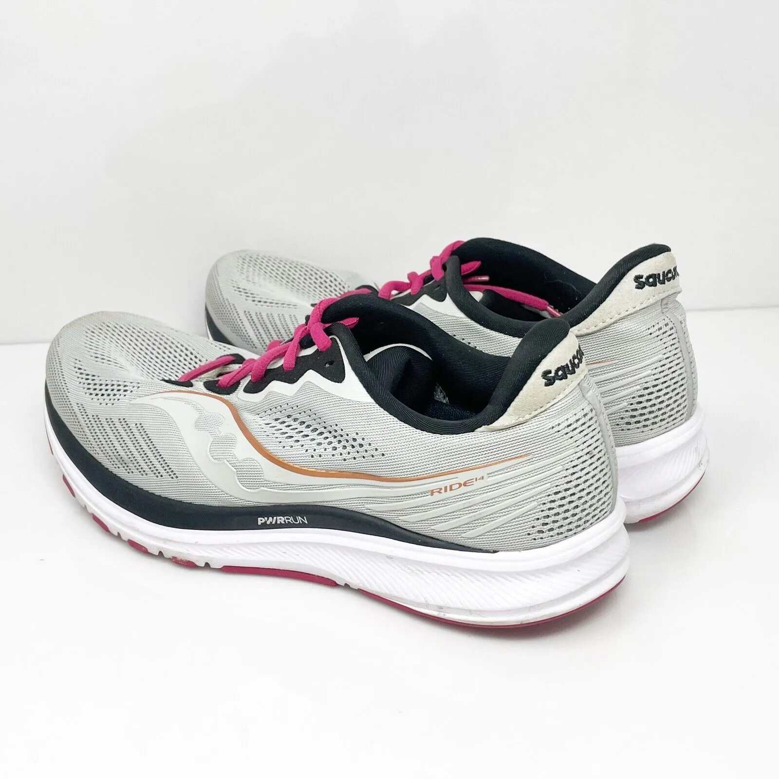 Saucony Womens Ride 14 S10650-55 Gray Running Shoes Sneakers Size 11