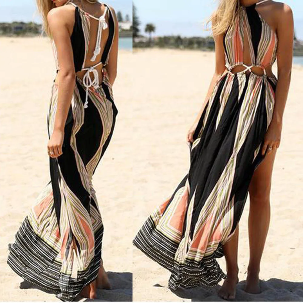 Sexy woman dress style Women party long dress Girl vintage side split dresses maxi vestidos