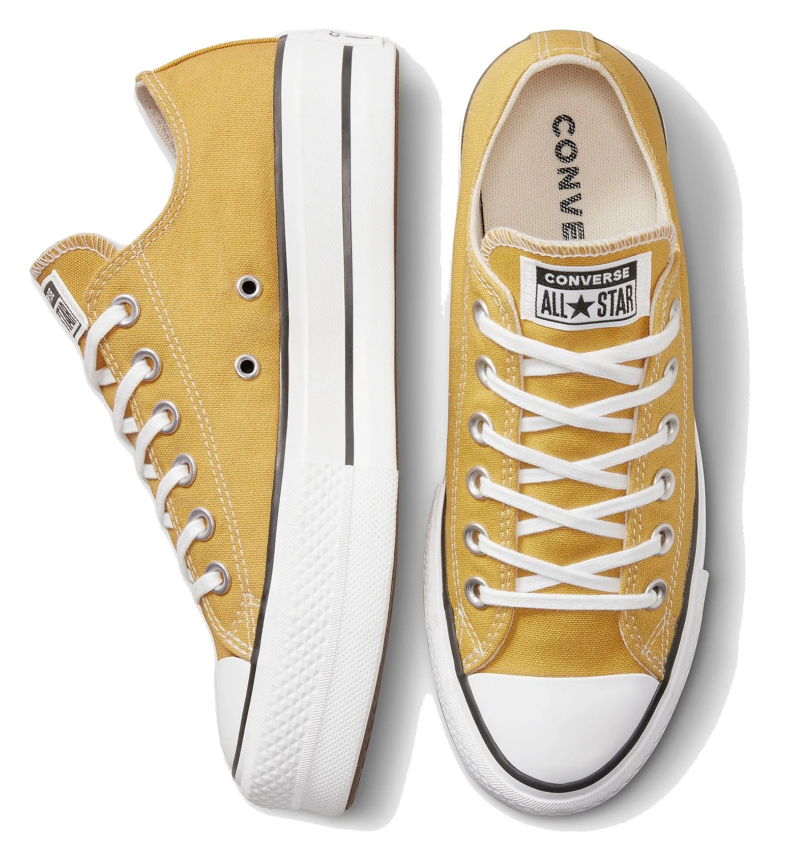 shoes Converse Chuck Taylor All Star Lift Platform Seasonal OX - A03057/Thriftshop Yellow/Black/White - women´s