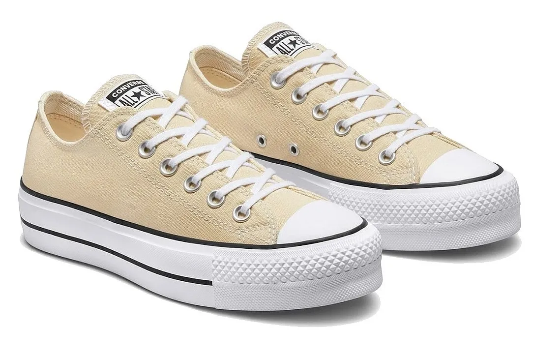 shoes Converse Chuck Taylor All Star Lift Platform Seasonal OX - A03542/Oat Milk/White/Black - women´s