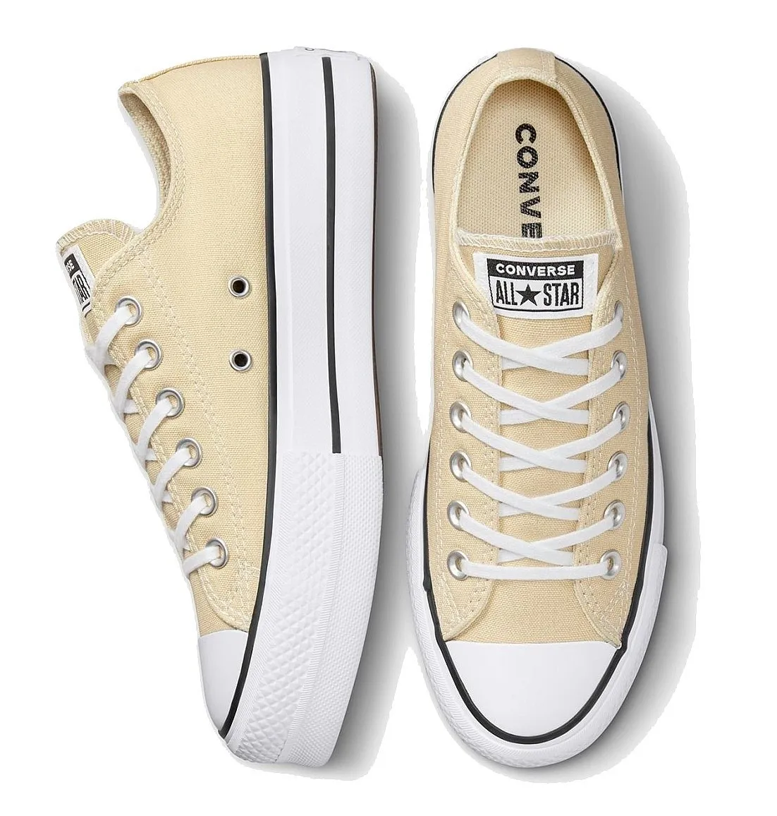 shoes Converse Chuck Taylor All Star Lift Platform Seasonal OX - A03542/Oat Milk/White/Black - women´s