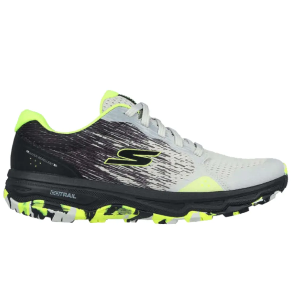 SKECHERS Men's Go Run Trail Altitude Phantom Rubble Running Shoe (Grey/Lime)