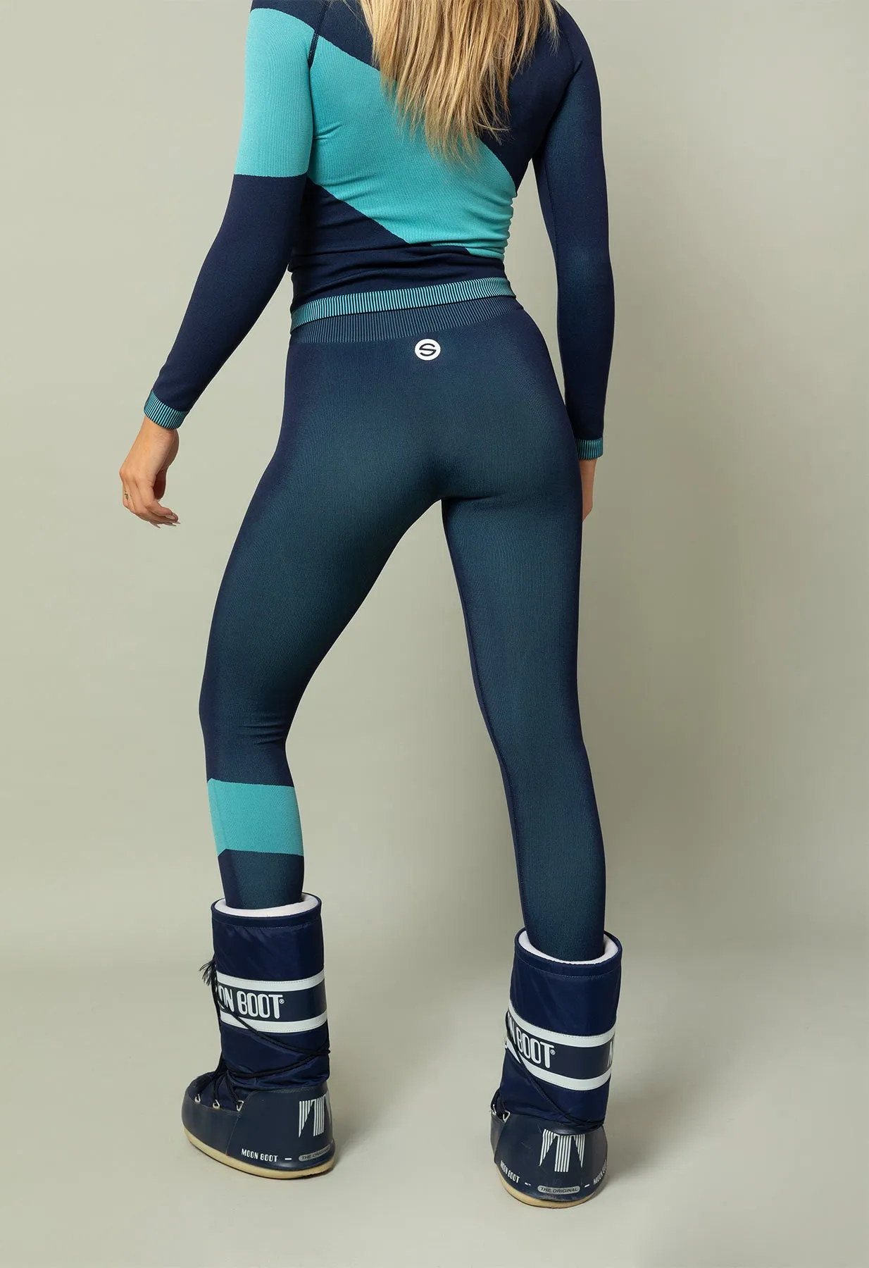 Sloobie Chamonix Thermal Base Layer Leggings in Navy