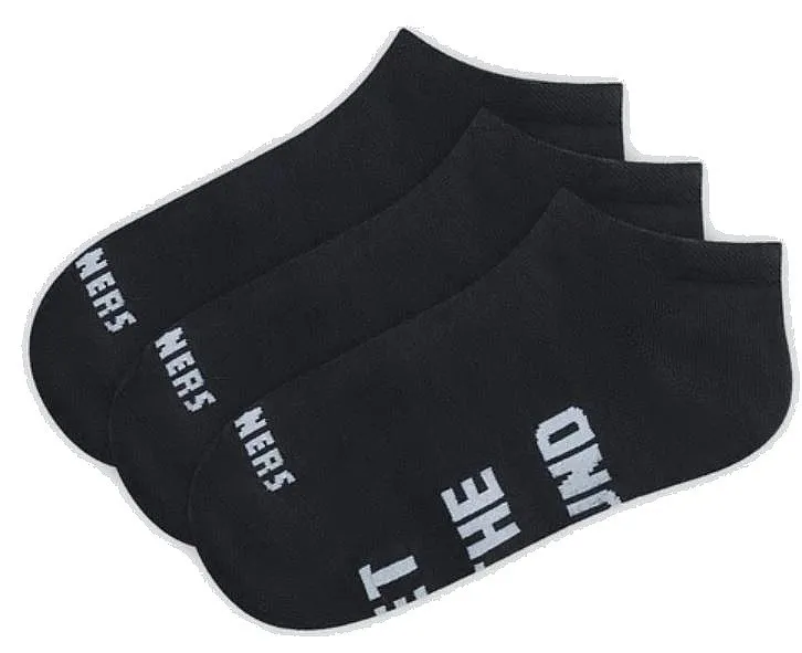 socks Skinners Low Cut 3 Pack - Black/Grey Text