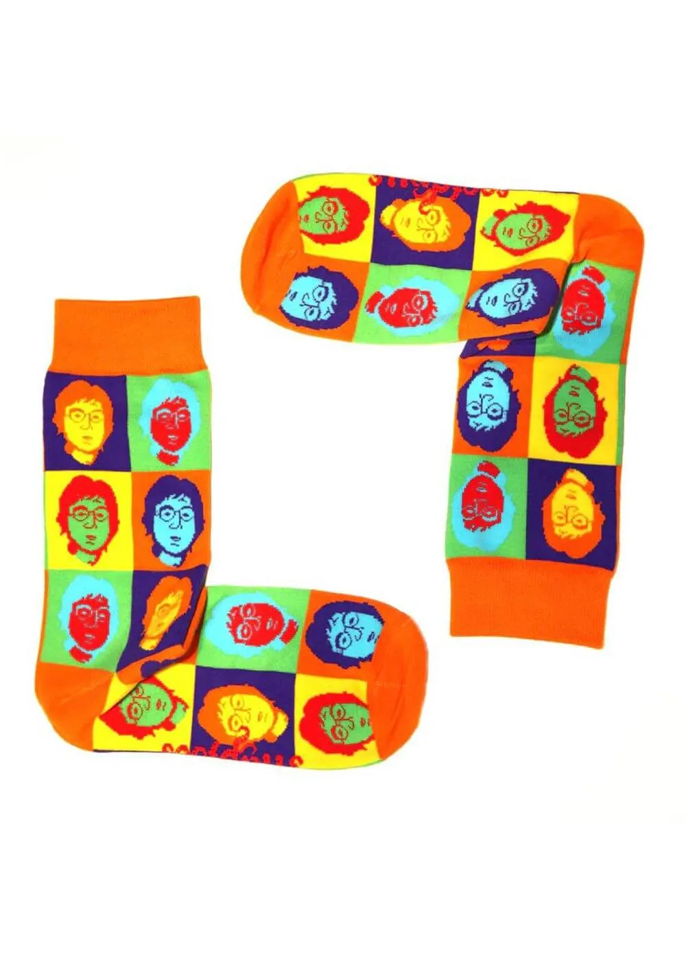 Soctopus John Lennon Socks Orange