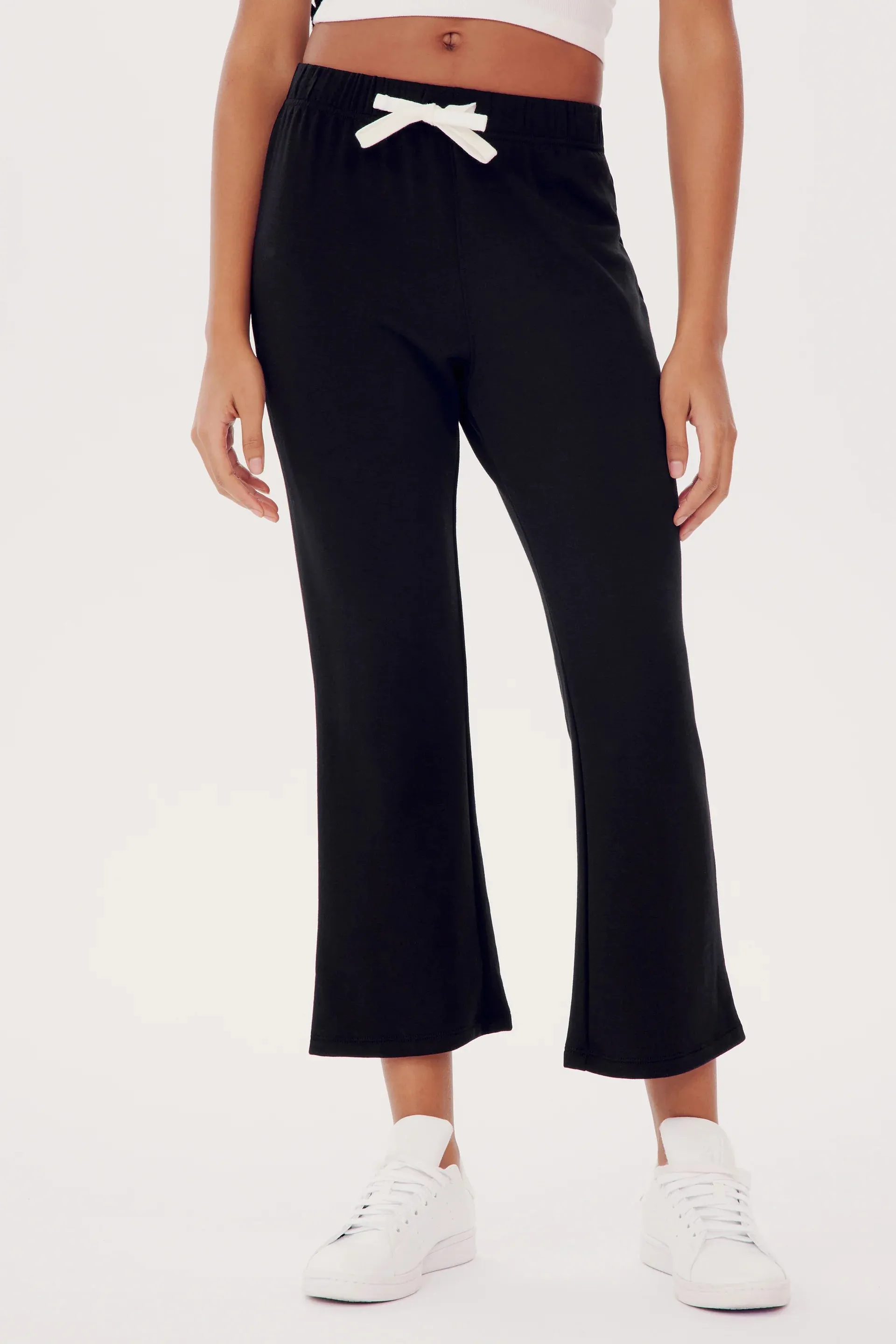 Splits 59 Brooks Fleece Cropped Flare | Black