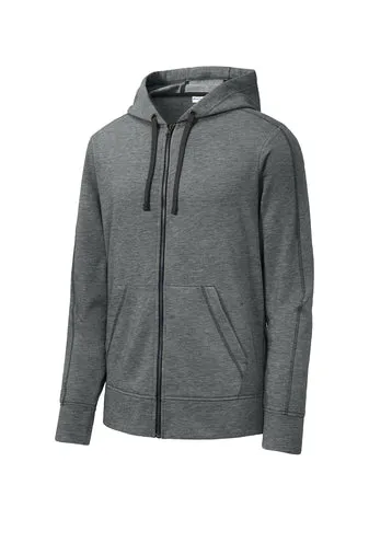 Sport-Tek  PosiCharge  Tri-Blend Wicking Fleece Full-Zip Hooded Jacke w/ LOGO Left Chest