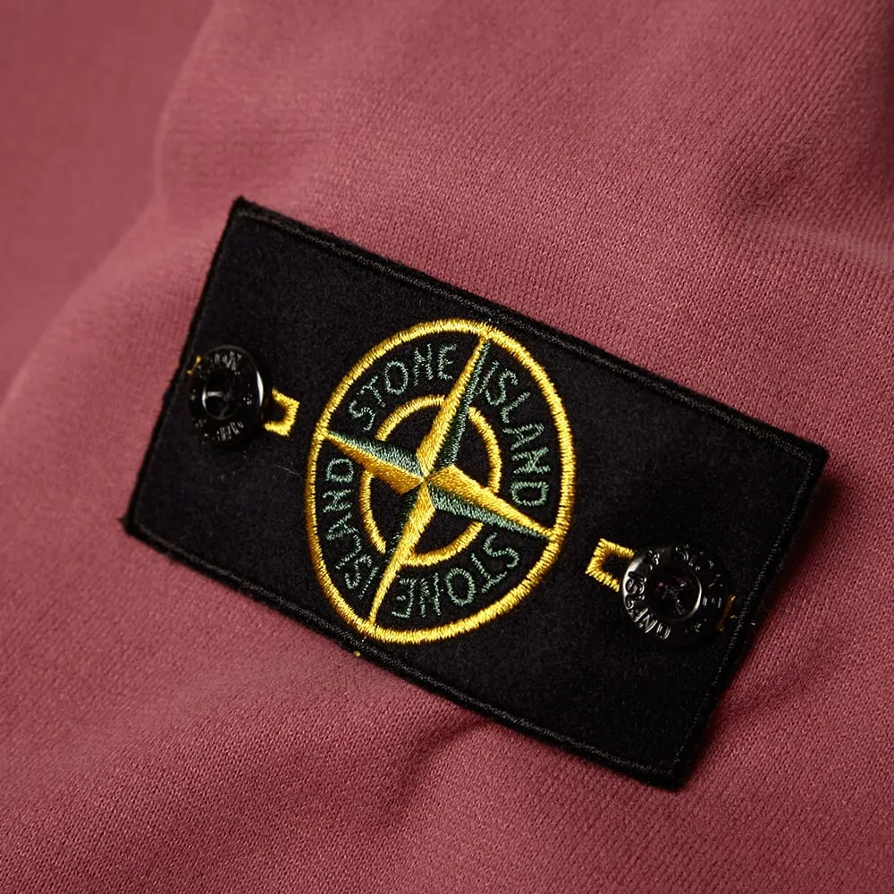 Stone Island Garment Dyed Cotton Fleece Crew SweatPlum