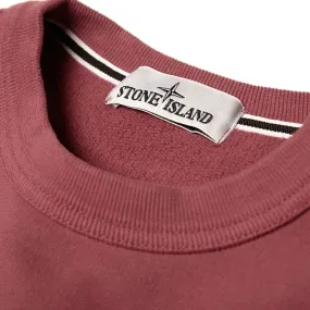 Stone Island Garment Dyed Cotton Fleece Crew SweatPlum