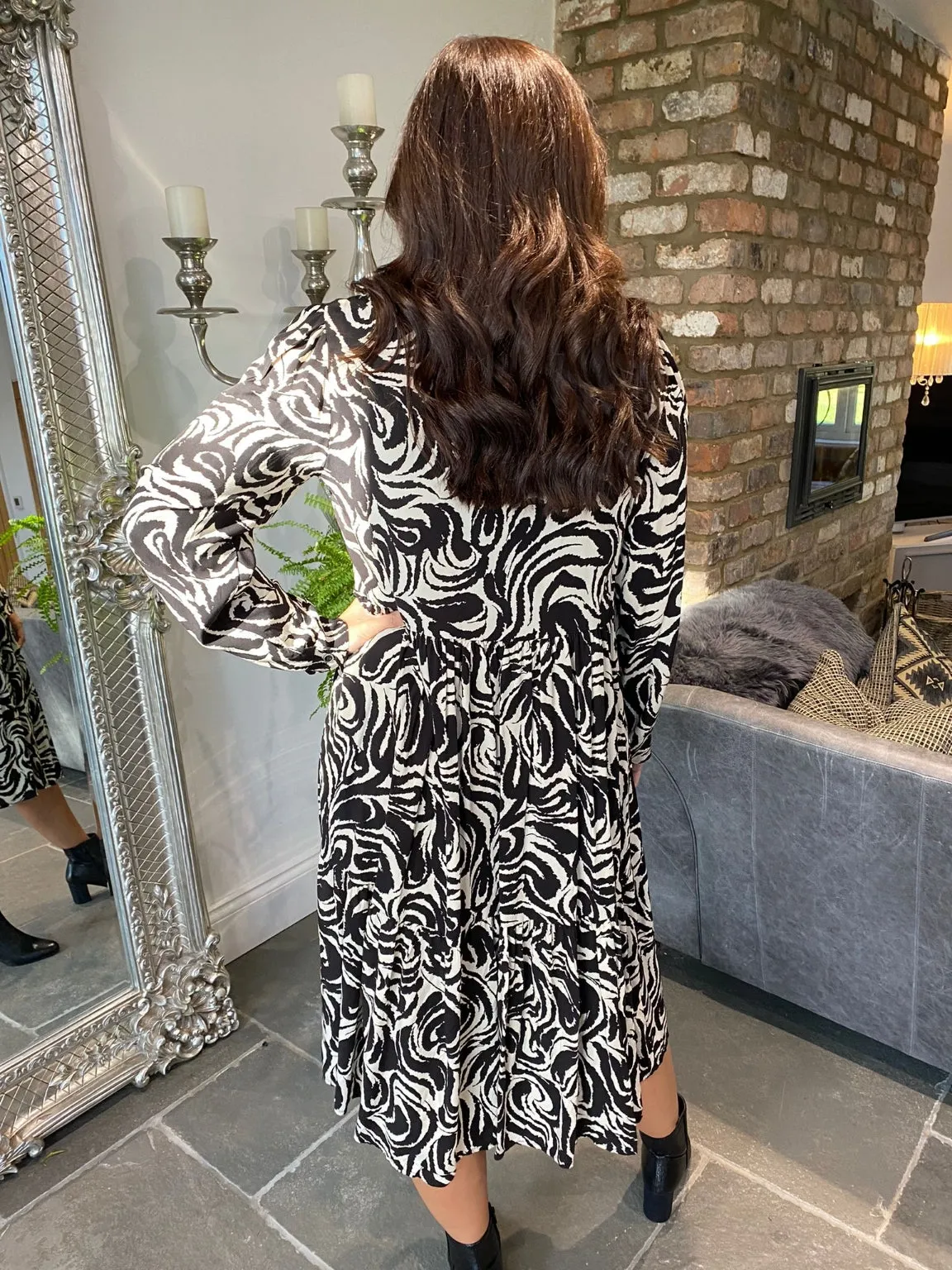 Swirl Print Maxi Dress Dolly