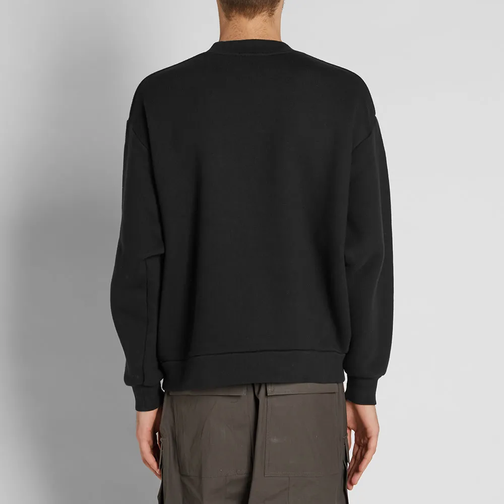 T by Alexander Wang Dense Fleece Oversized Crew SweatBlack