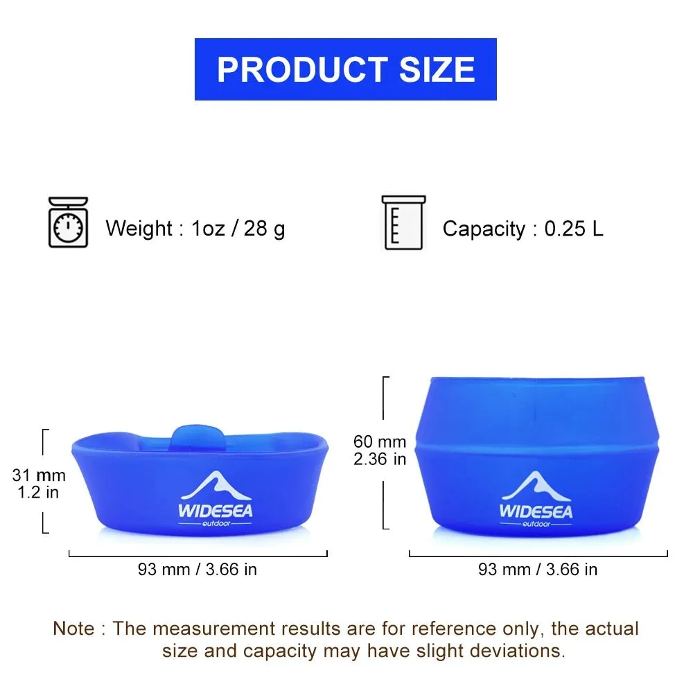 Tasse pliable de randonnée / bivouac 250ml Widesea - Camping Folding Bowl