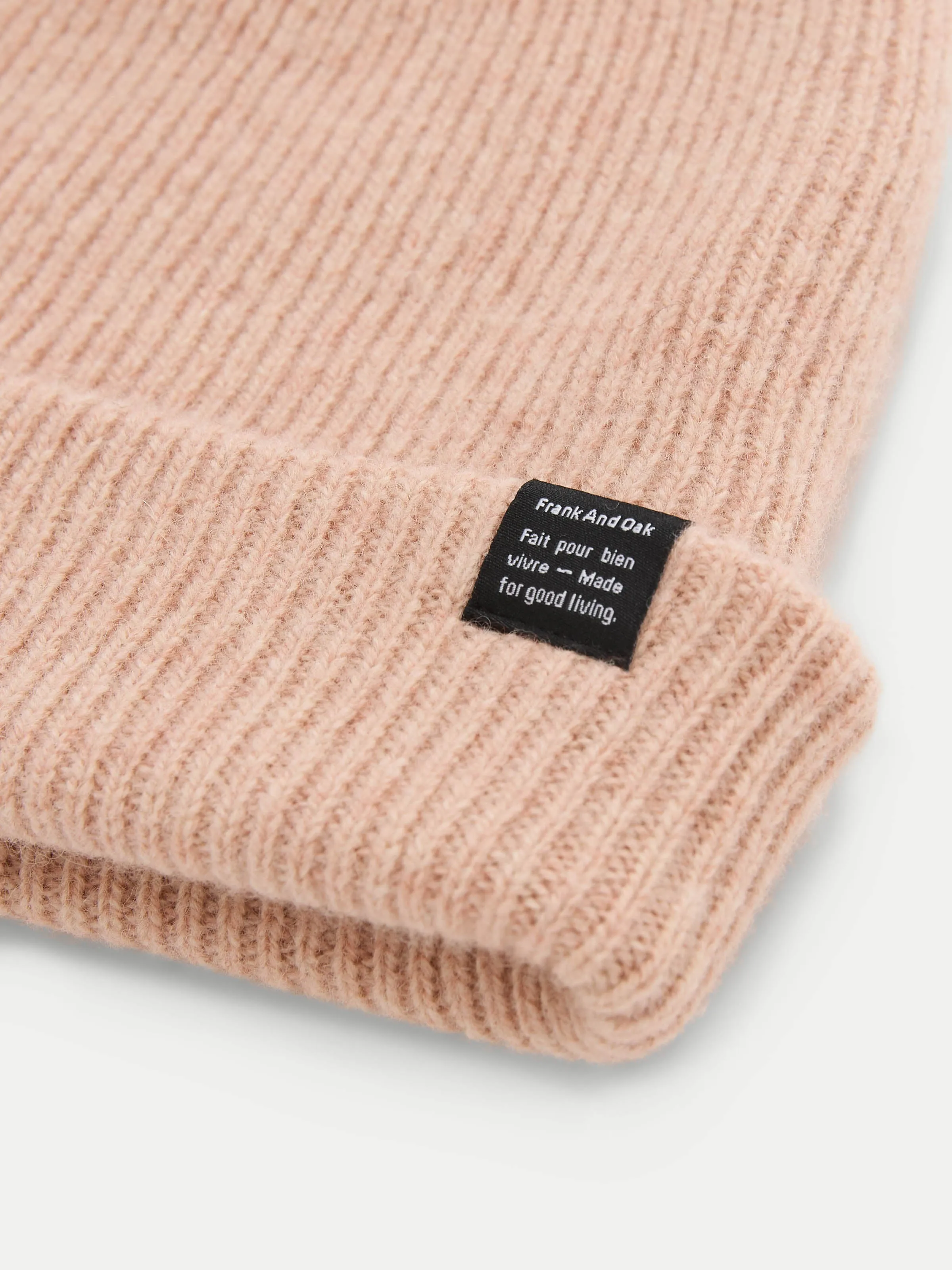 The Yak Wool Beanie in Blush Pink