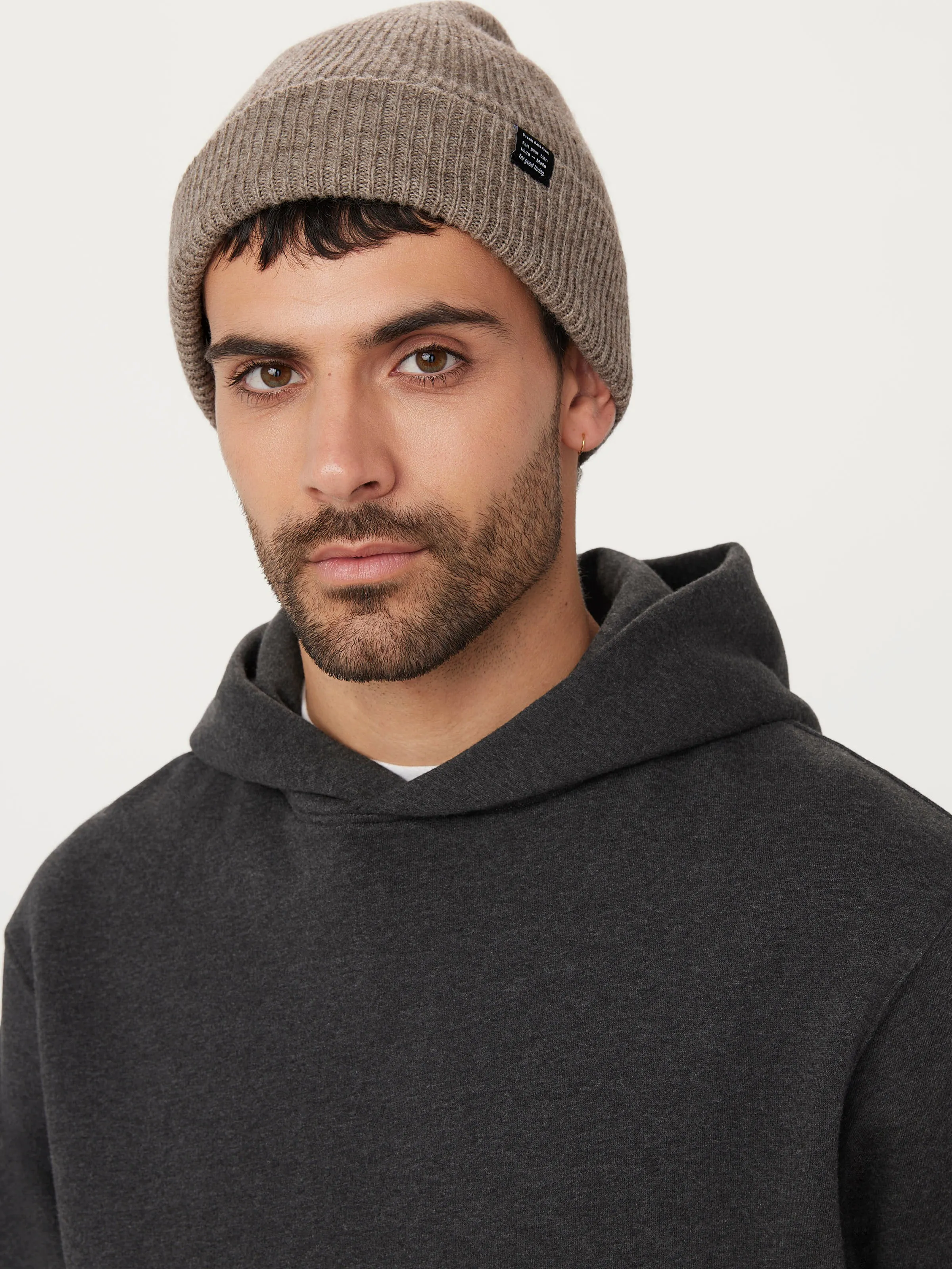 The Yak Wool Beanie in Brown Heather