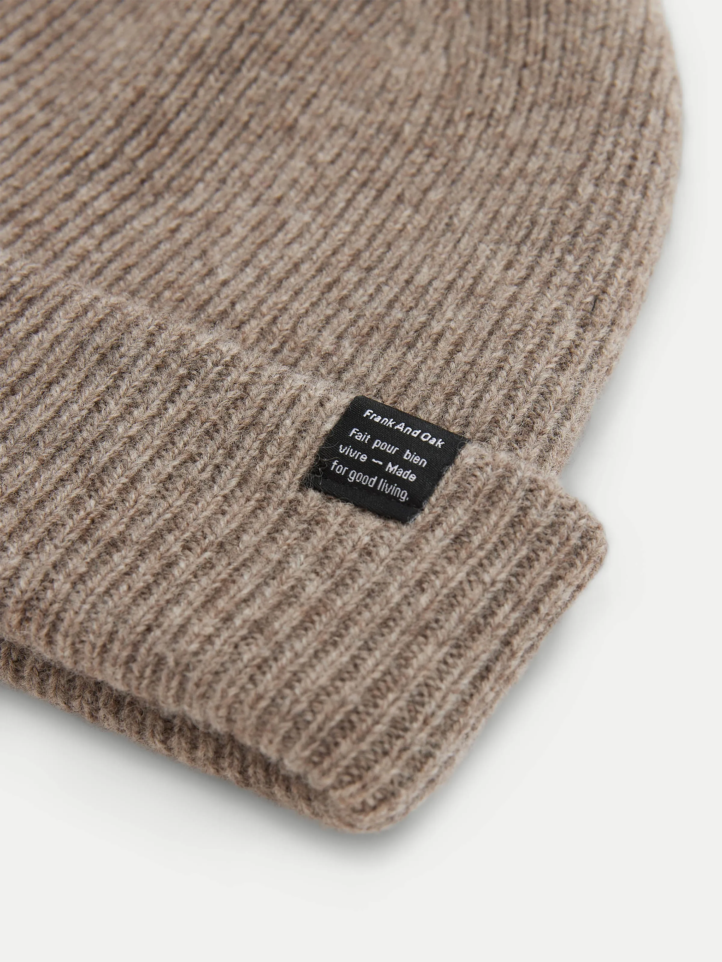 The Yak Wool Beanie in Brown Heather