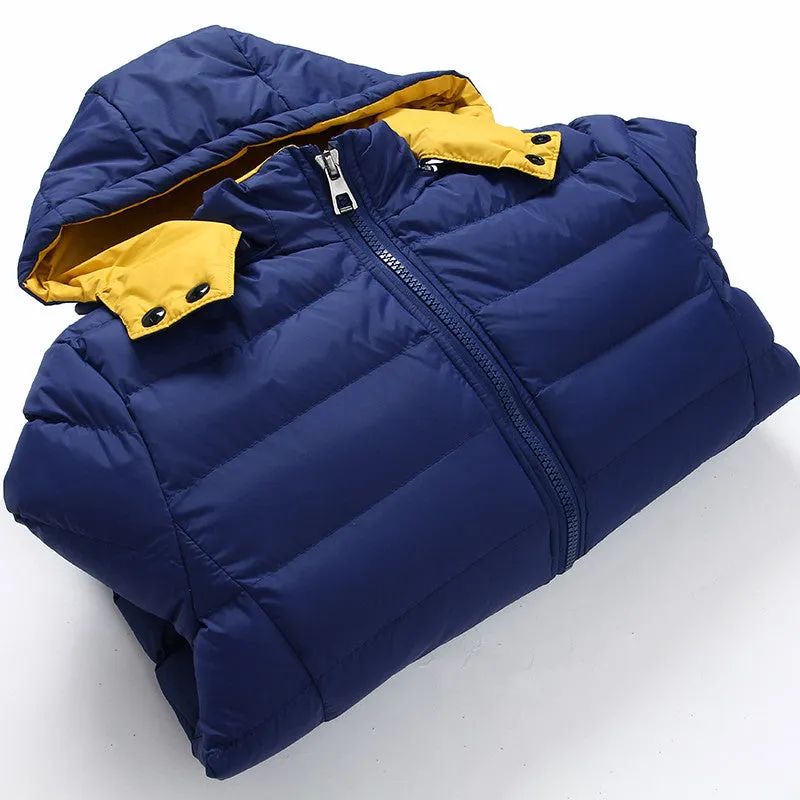 Thick Men Hooded Downs Jackets Men Warm Coats Slim Fit Down Men Parkas Men Plus Size SM6