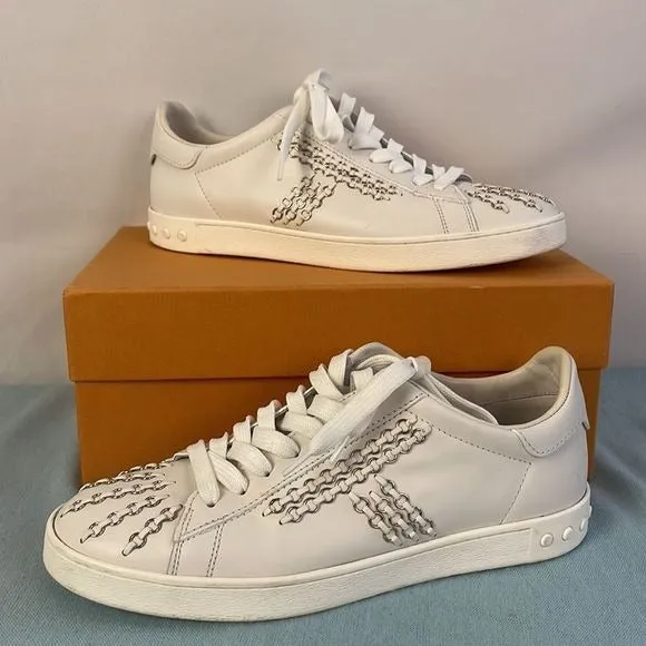 TodsWhite With Chain Detail Sneakers