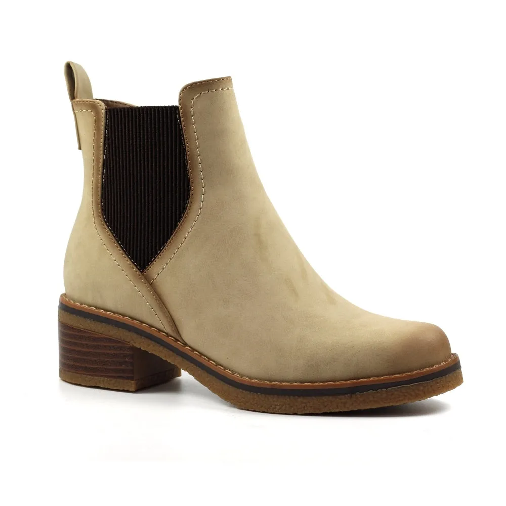 Tonia Beige Ankle Boot-Code: GLC002BG-54.99