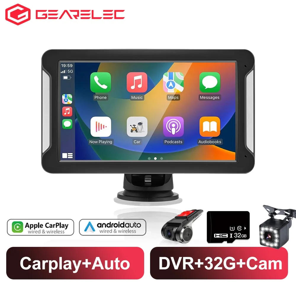 Universal Portable car radio 7inch Multimedia Video Player Wireless CarPlay Android Auto Touch Screen