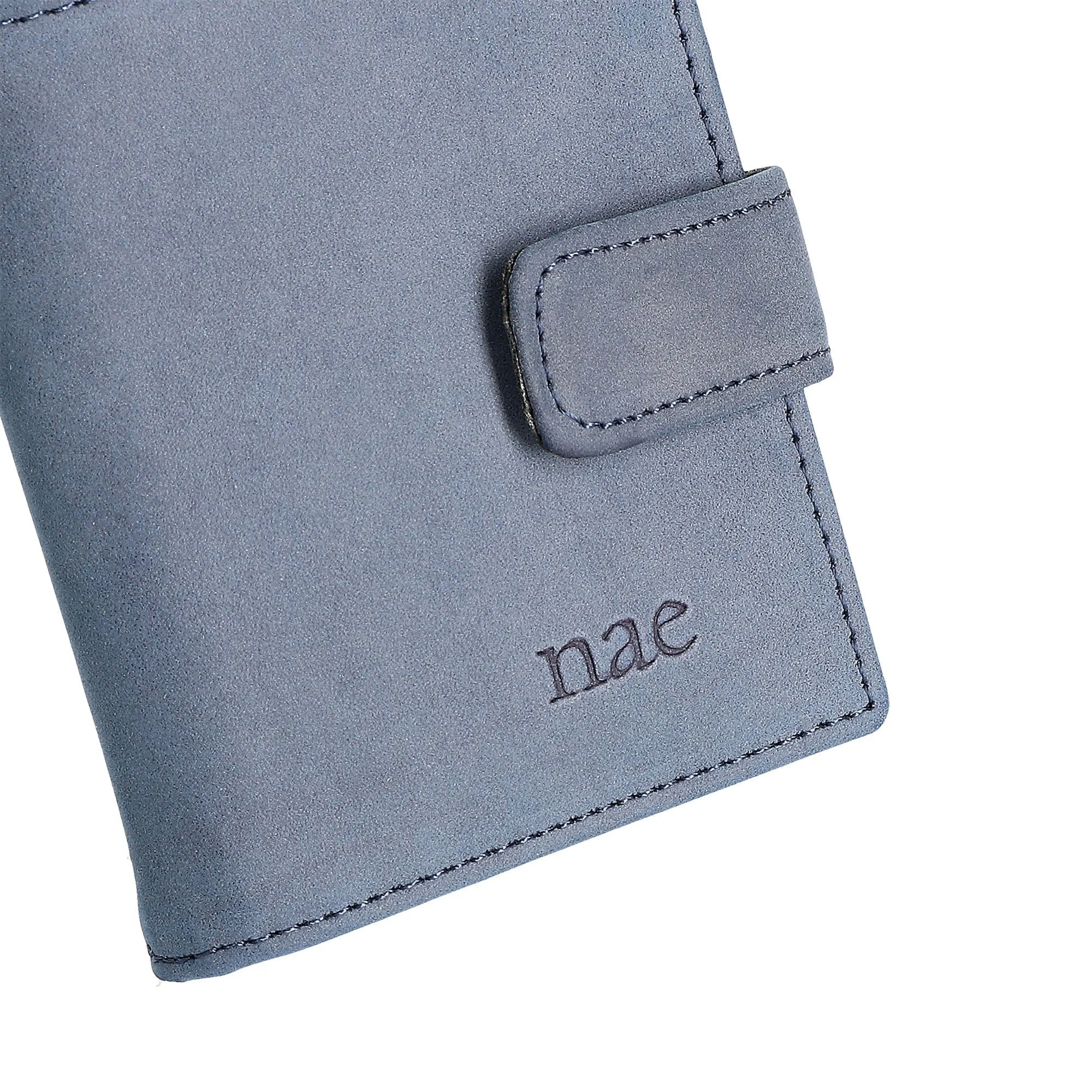 Vene Vegan Leather Bifold Coin Wallet | Blue