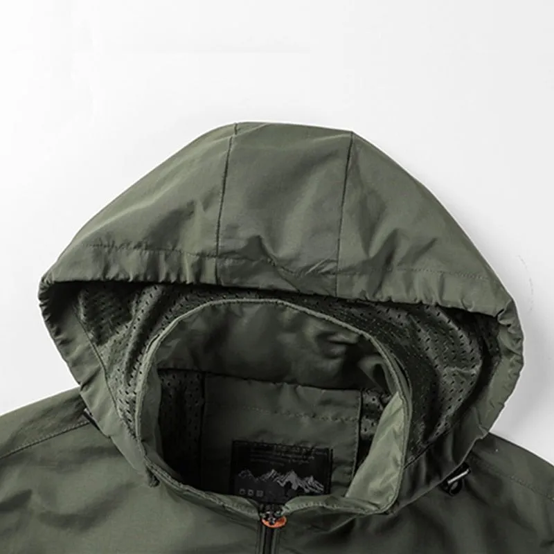 Veste de randonnée / trekking imperméable et respirante à capuche amovible LNGXO – Outdoor