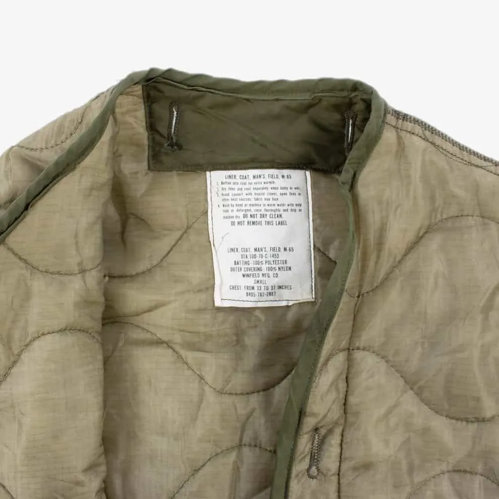 Vintage US Army M65 Liner Jacke - Olivgrün