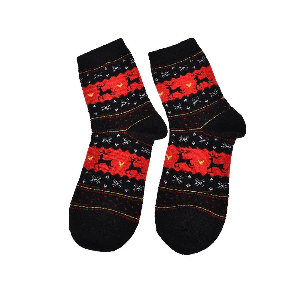 Warm Sock Women Deer Design Casual Knit Wool Women Socks SM6