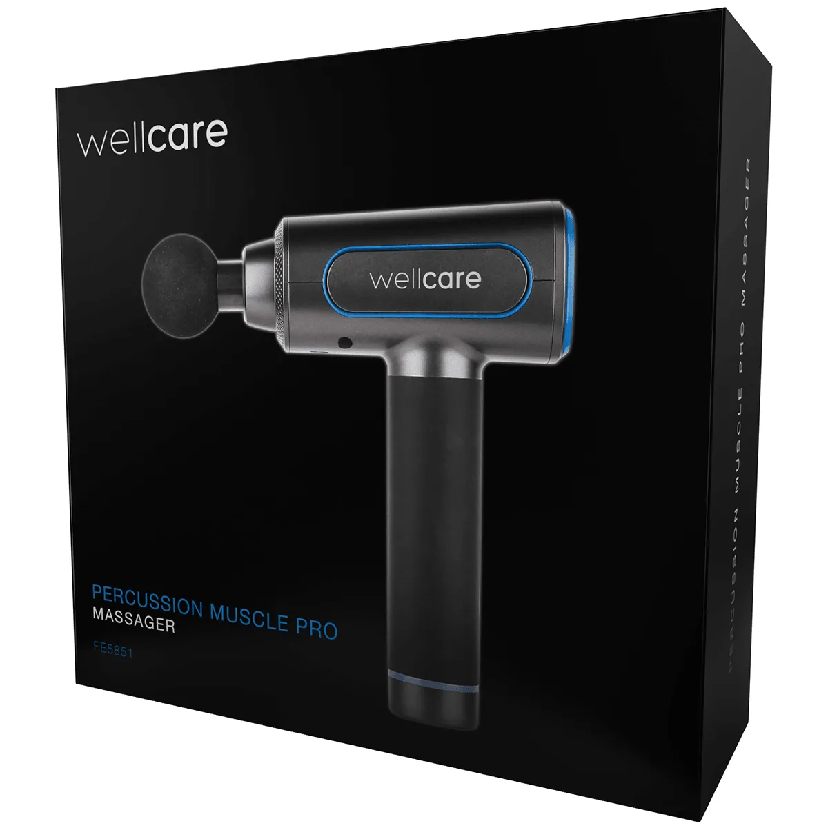 Wellcare Percussion Muscle Pro Massage Gun Portable Black