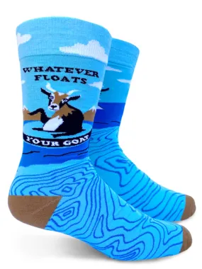 Whatever Floats your Goat Mens Crew Socks