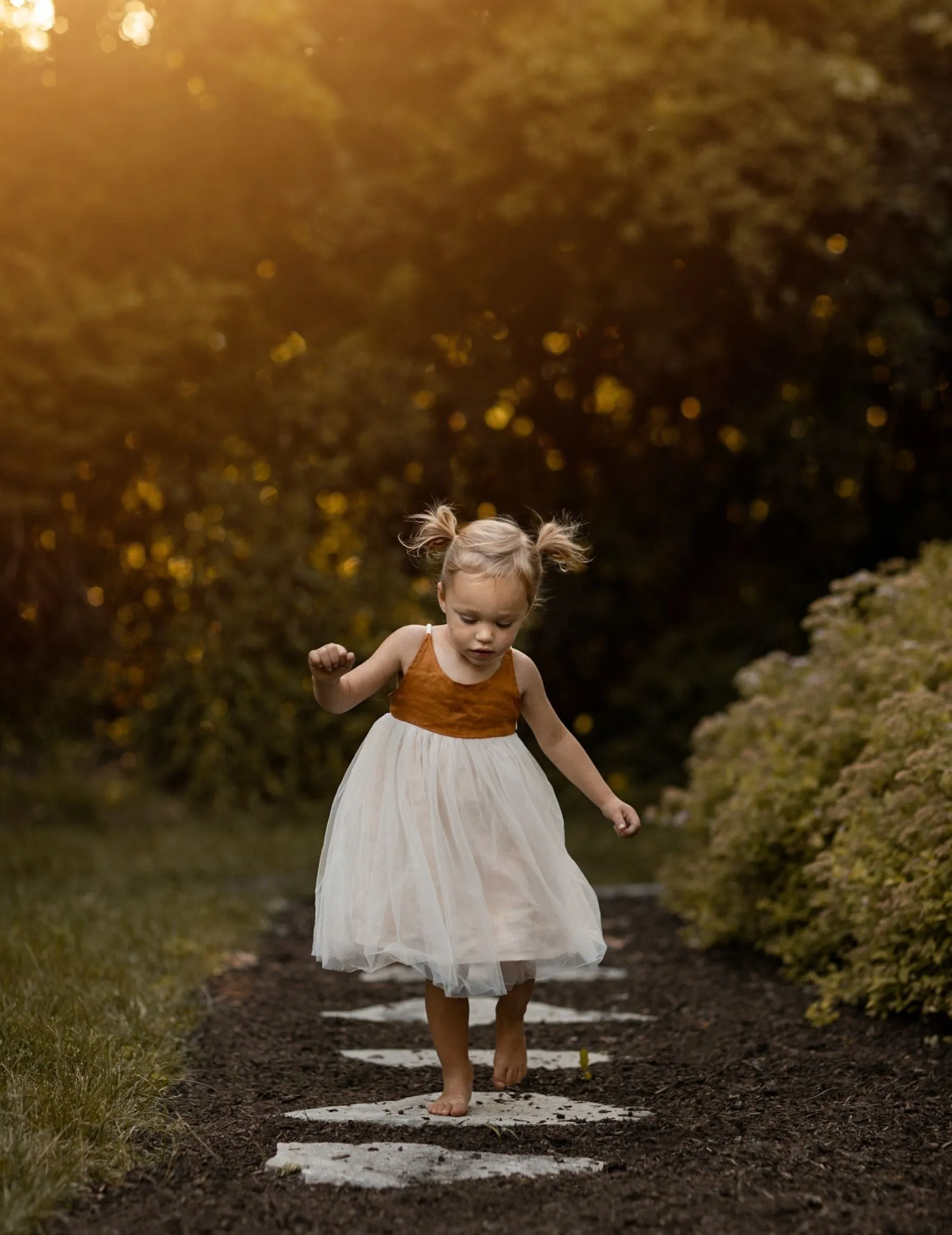 Willa Linen Tutu Dress - Nutmeg