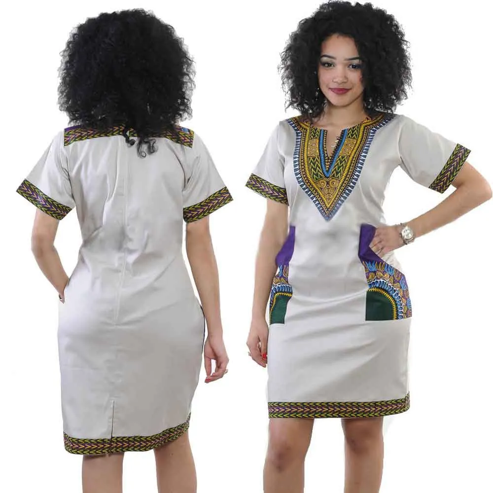 Women Dress Sexy Ethnic Style Printed Vneck Plus size Casual Short Sleeve mini Dresses Saias Femininas vestidos