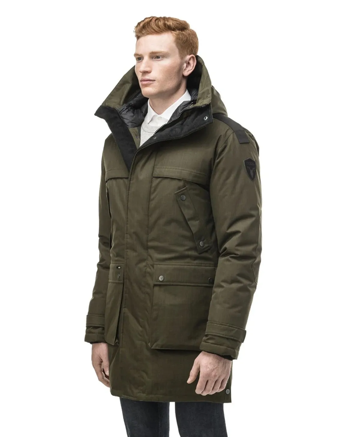 Yatesy Men's Long Parka Fatigue