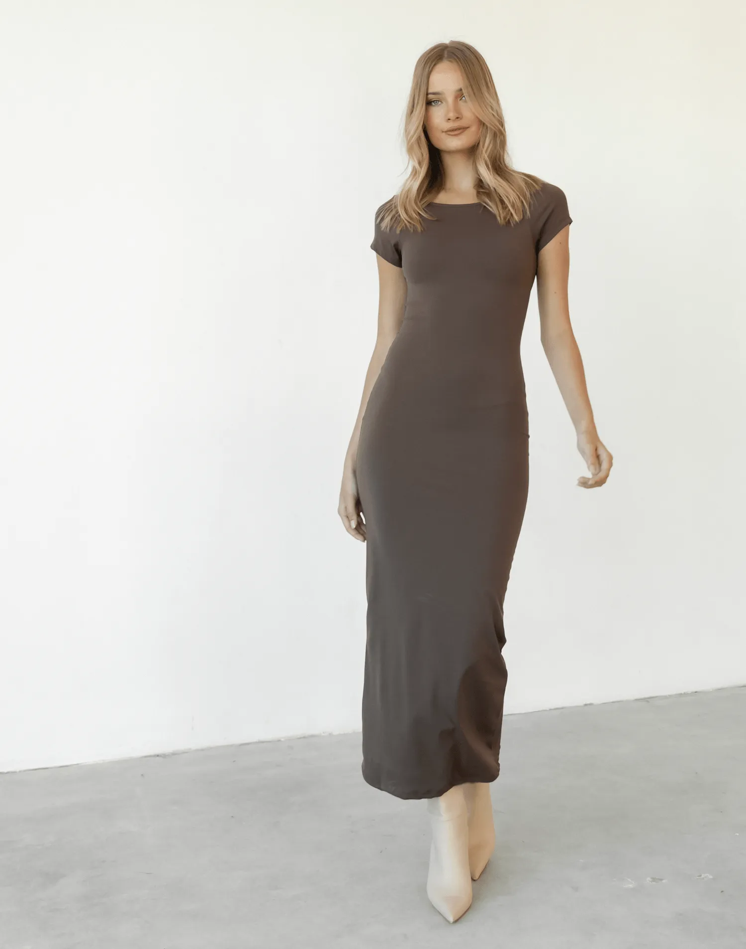 Zoella Maxi Dress (Brown)